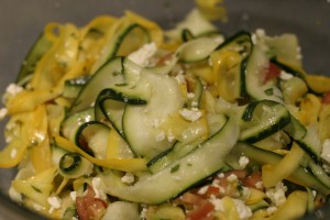 img_2404 Green and Gold Zucchini Ribbon Salad