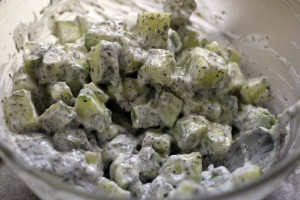 img_5822 Garlicky Cucumber Salad With Yoghurt And Mint