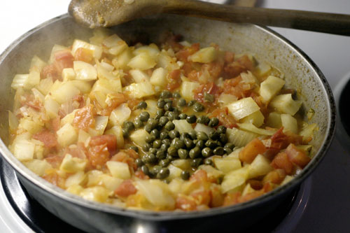 img_8298 Poached White Fish With Fennel, Tomato and Capers