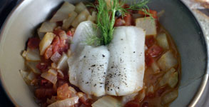 solewithfenneltomatoescapers_2 Poached White Fish With Fennel, Tomato and Capers
