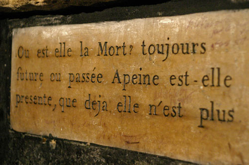 Paris:  The catacombs