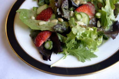 IMG_2064 Strawberry, Asparagus and Pine Nut Salad with Tarragon Vinaigrette