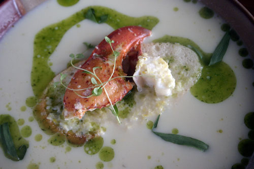 img_1494 Sweet Corn & Lobster Soup with Tarragon Chive Oil