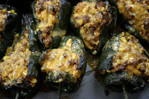 IMG_2233 Cheesy Chorizo and Corn Stuffed Poblanos
