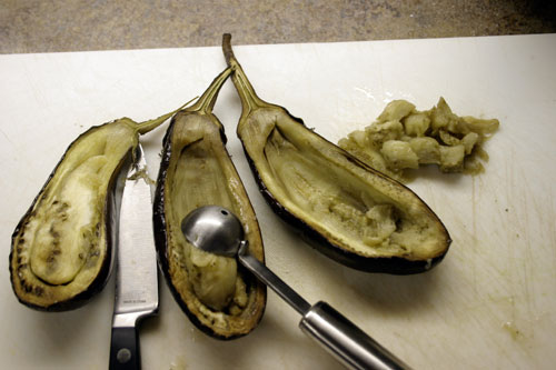 bse4 North African Bulghar Stuffed Eggplant