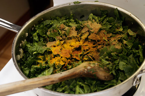 st6 Saag Tofu: Indian Spiced Tofu in Spinach Sauce