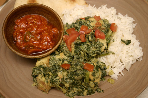 st8 Saag Tofu: Indian Spiced Tofu in Spinach Sauce