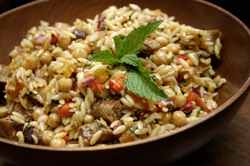 mos10 Orzo with Merguez Sausage and Chickpeas