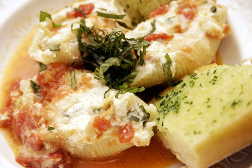 pas13 Stuffed Shells with Artichoke and Prosciutto