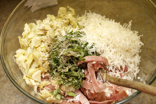 pas5 Stuffed Shells with Artichoke and Prosciutto