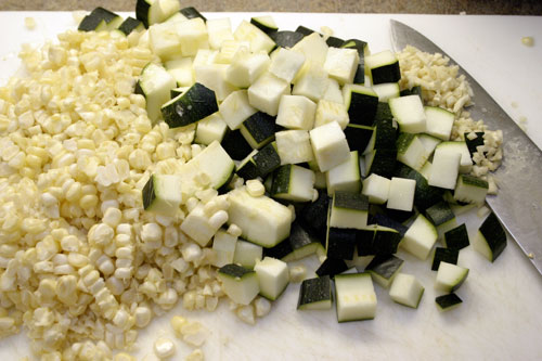 pcb3 Peach, Corn and Zucchini Salad with Bacon