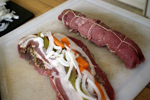 rldn3 Rouladen: German Beef Rolls Stuffed with Bacon and Pickles