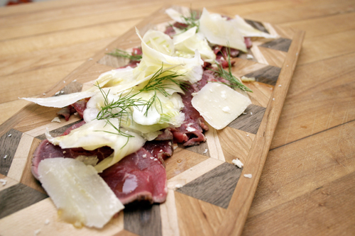 bc6 February Kitchen Play Part 1: Seared Beef Carpaccio with Fennel, Parmigiana & Truffle Oil