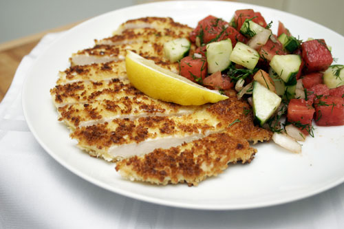 ckws7 Chicken Katsu with Savoury Watermelon Salad