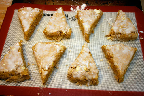 pumpkinscone8 Spiced Pumpkin Scones with Brown Butter Icing