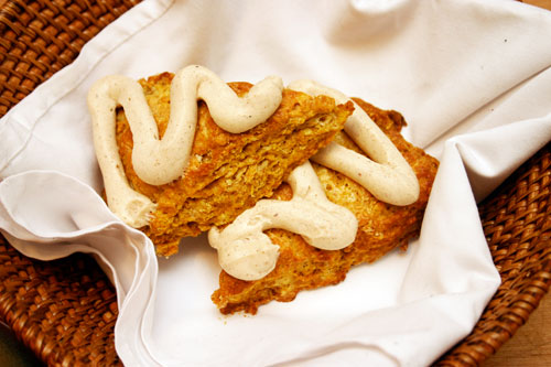 pumpkinscones14 Spiced Pumpkin Scones with Brown Butter Icing