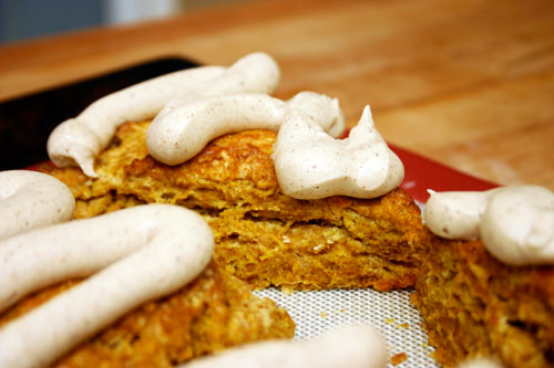 pumpkinscones9 Spiced Pumpkin Scones with Brown Butter Icing