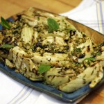 Grilled Fennel with Chopped Olive and Fresh Herb Tapenade